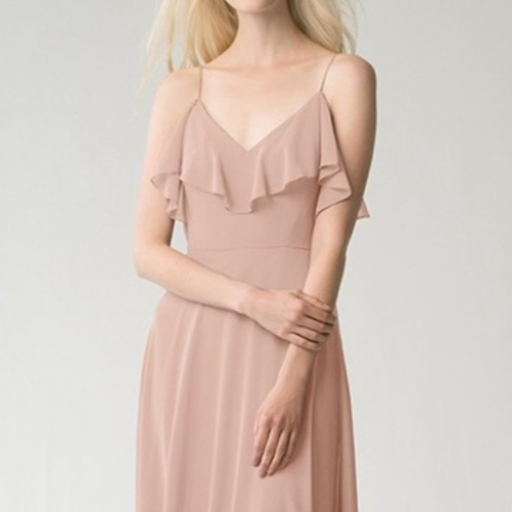 Jenny Yoo Collection Mila Dress Desert Rose Size 6 - Picture 4 of 14